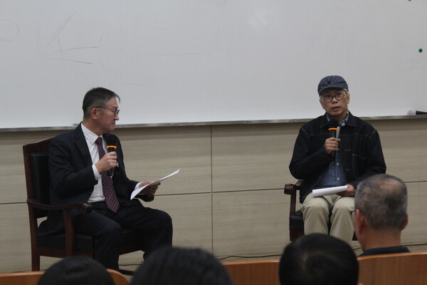 ▲왼쪽부터 정길화 한류융합학술원장, 김태호 PD (사진=양기석 기자.)