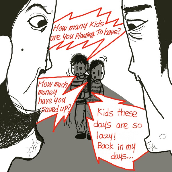 The older generation imposing the ordinary life of the past on the younger generation/ Illustrated by Jung Yoon-seo