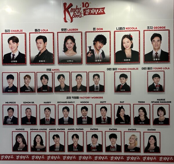 This is the casting board of Kinky Boots, which celebrated its 10th anniversary in 2024. / Photography by Ku Ji-won
