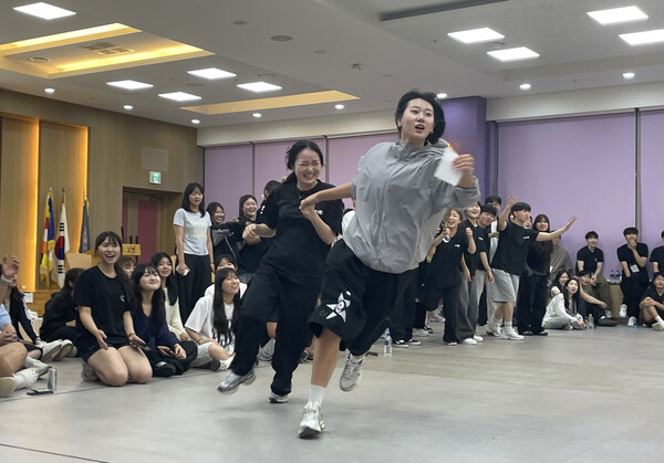 ▲미션 달리기가 진행 중인 모습 (사진=고아름 기자.)